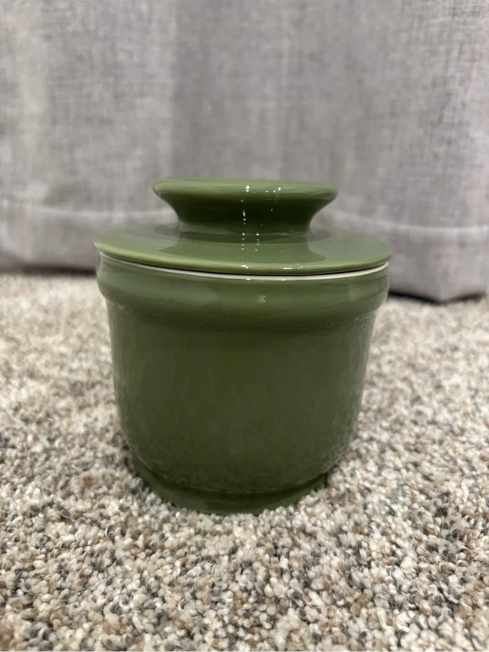 Dowan Porcelain Butter Crock, Butter Keeper W/Water Line French Butter Dish